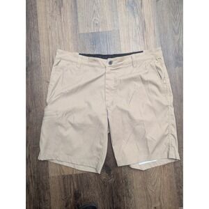 Hawke & Co Shorts Mens 36 Tan Hybrid Performance Tech Golf Outdoors Chino Zipper